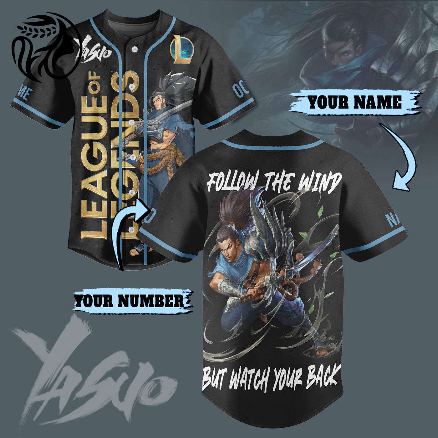 Yasuo (League of Legends) Baseball Jersey For Men Women And Kids Gift