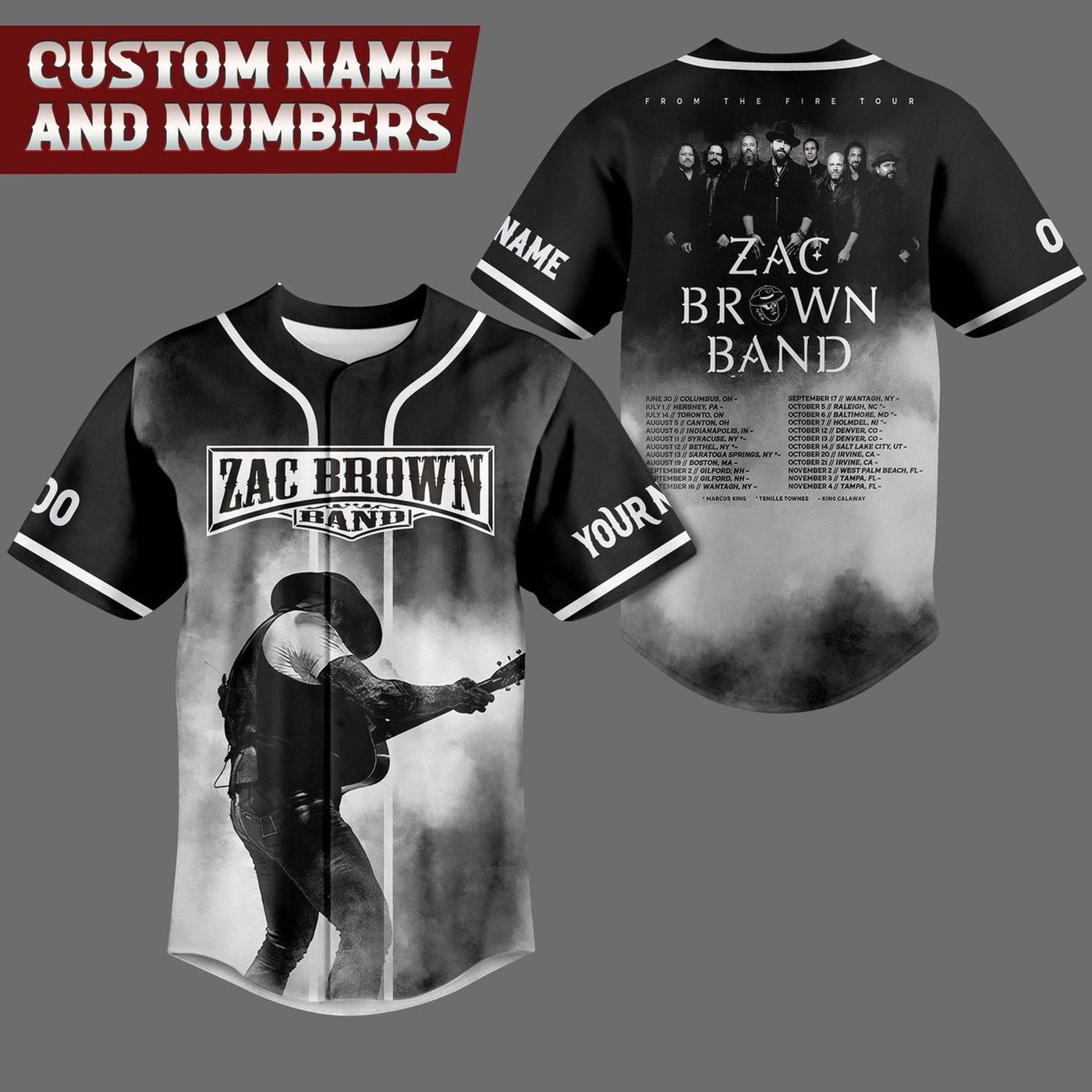 Zac Brown Band Baseball Jersey For Men Women And Kids Gift