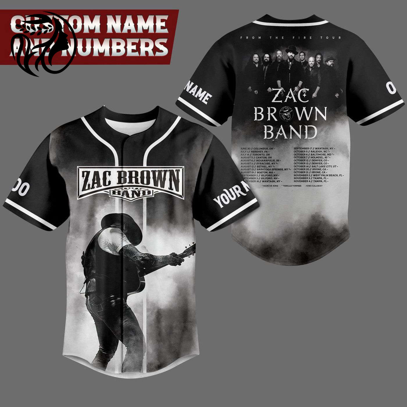 Zac Brown Band Baseball Jersey For Men Women And Kids Gift