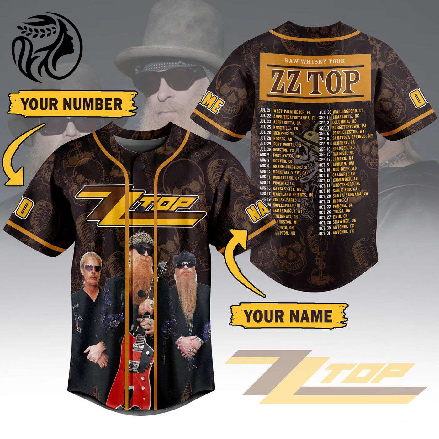ZZ Top Baseball Jersey For Men Women And Kids Gift