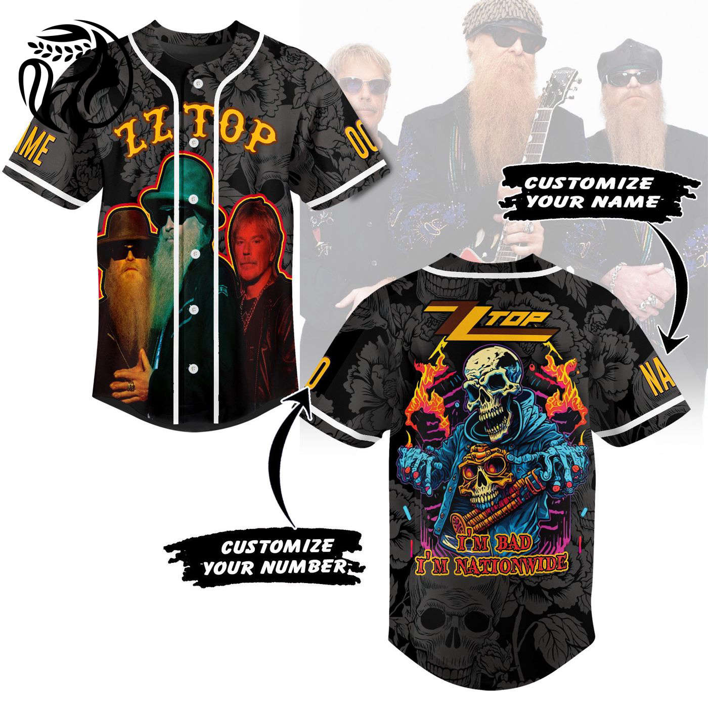 ZZ Top Baseball Jersey For Men Women And Kids Gift
