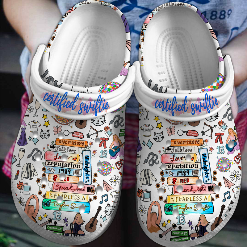Certified Swiftie Colorful Clogs: Perfect Gift for Taylor Swift Fans