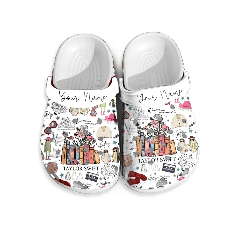Taylor Swift Personalized Clogs: Cute Gift for Swifties – Custom Shoes for Fans