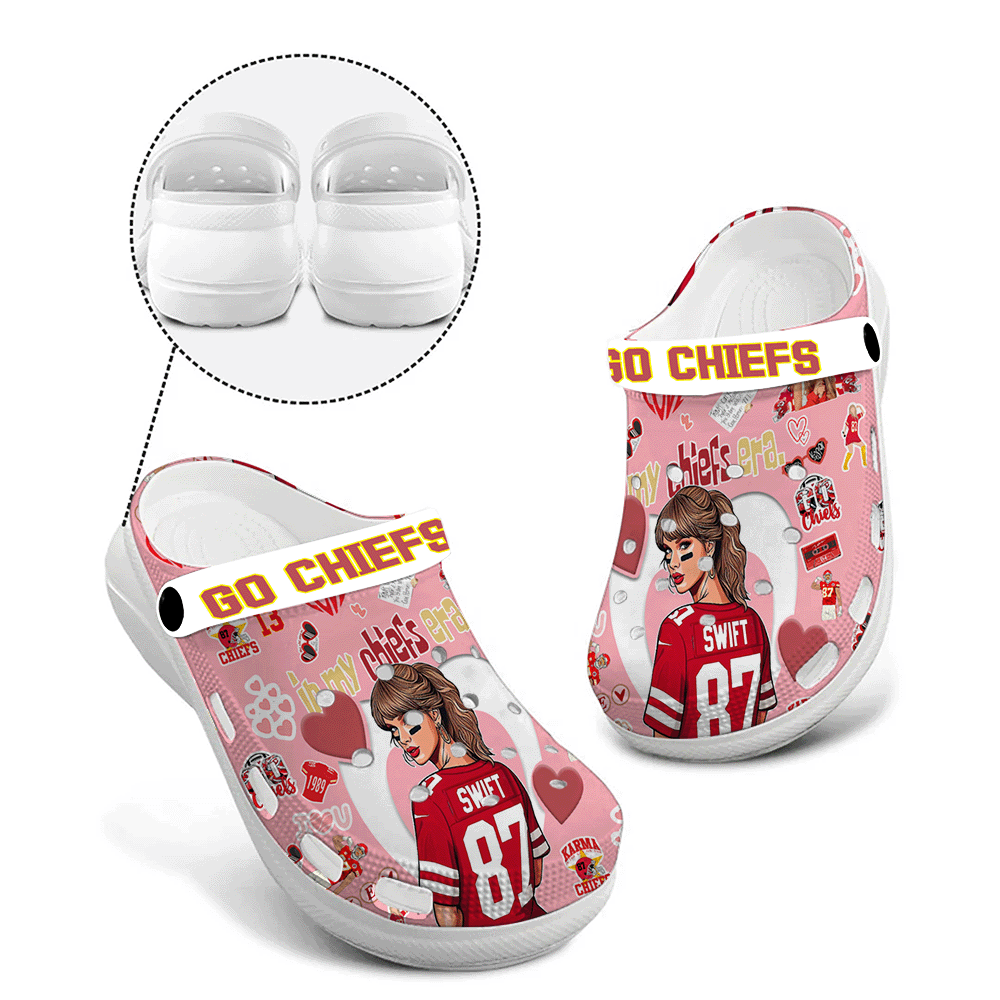 In My Chiefs Era Taylor Swift High-Sole Clogs: Stylish and Comfortable Footwear for Fans Available Now!