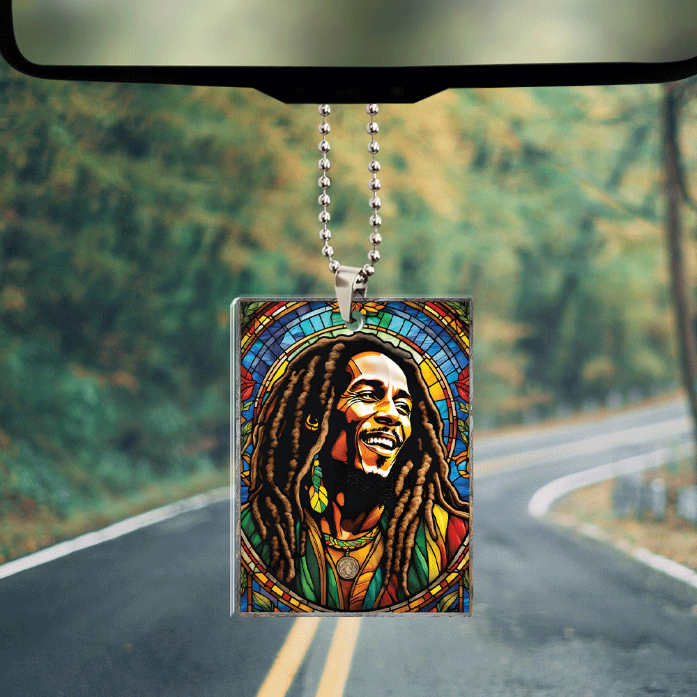 Bob Marley Custom Shape-sided Acrylic Car Ornament Gift Bob Marley Custom Shape-sided Acrylic Car Ornament Gift