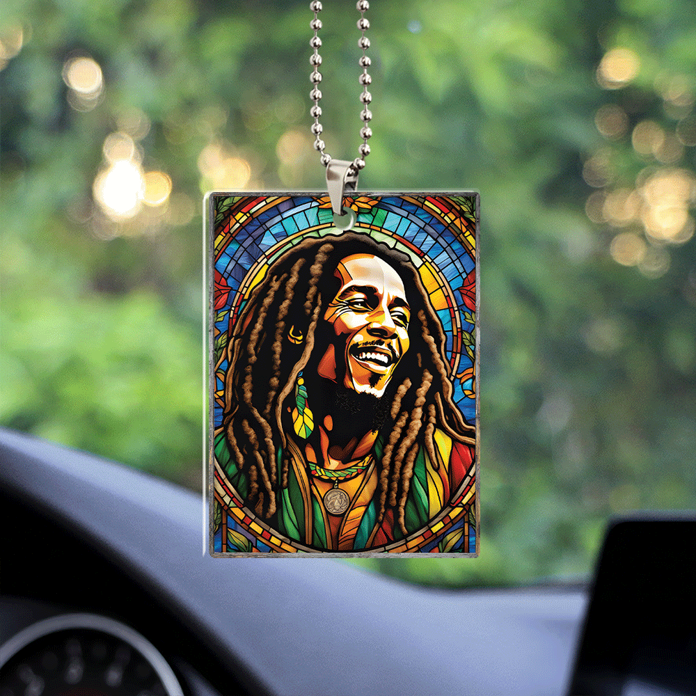 Bob Marley Custom Shape-sided Acrylic Car Ornament Gift
