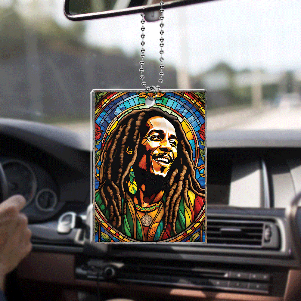 Bob Marley Custom Shape-sided Acrylic Car Ornament Gift