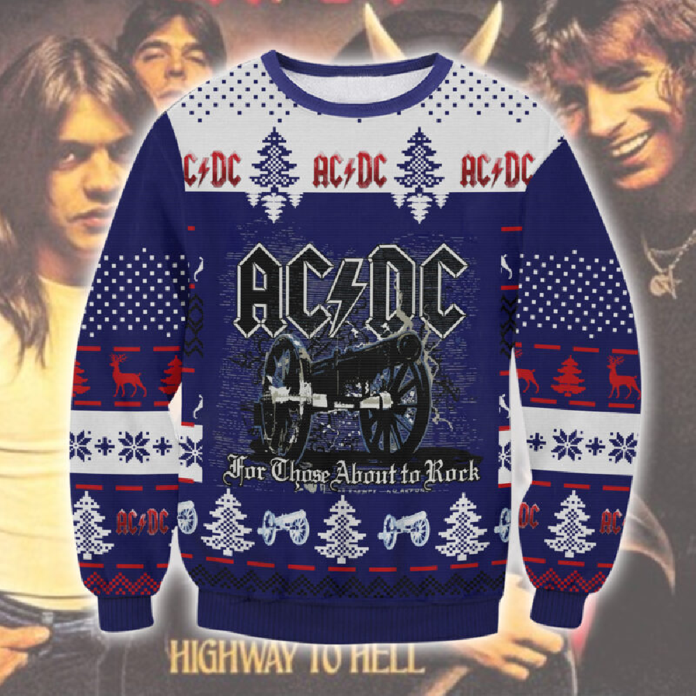 AC/DC 3D Ugly Sweater – HUANNM 1175 – Gift for Men Women Christmas Day