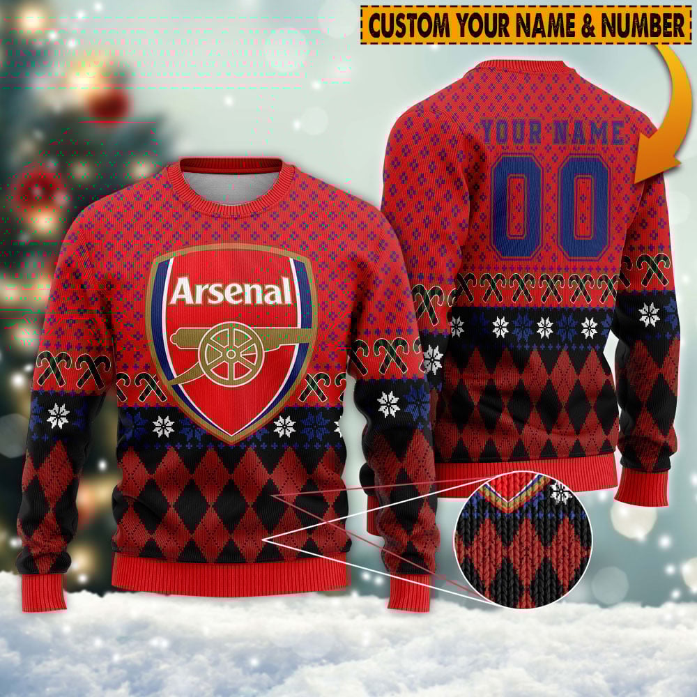 Personalized Arsenal 3D Ugly Sweater Gift – Gift for Men Women Christmas Day