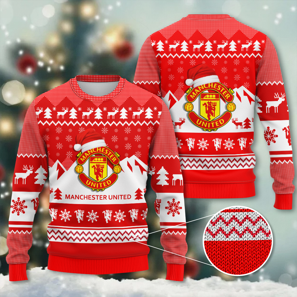 Manchester United 3D Ugly Sweater Gift – Gift for Men Women Christmas Day – Gift for Men Women Christmas Day