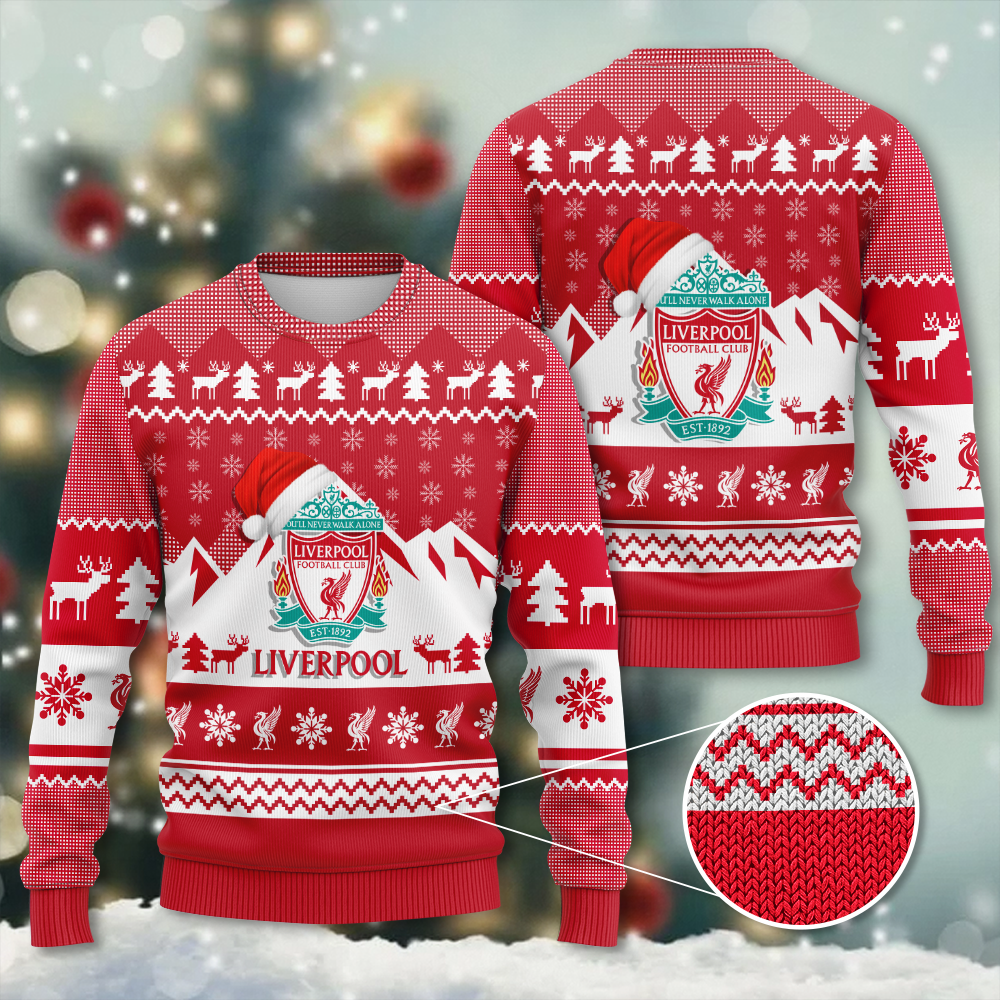 Liverpool 3D Ugly Sweater Gift – Gift for Men Women Christmas Day – Gift for Men Women Christmas Day