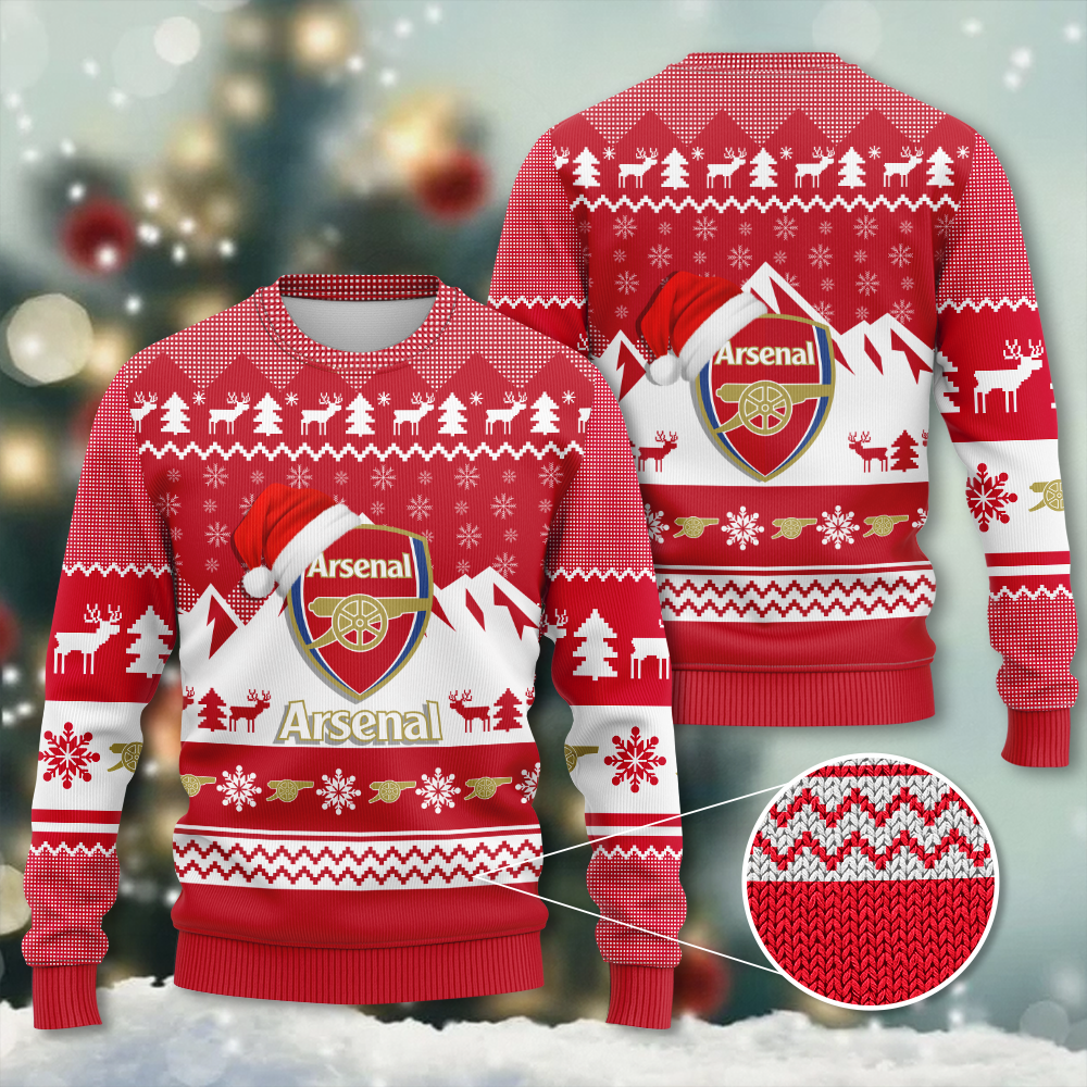 Arsenal 3D Ugly Sweater Gift – Gift for Men Women Christmas Day – Gift for Men Women Christmas Day