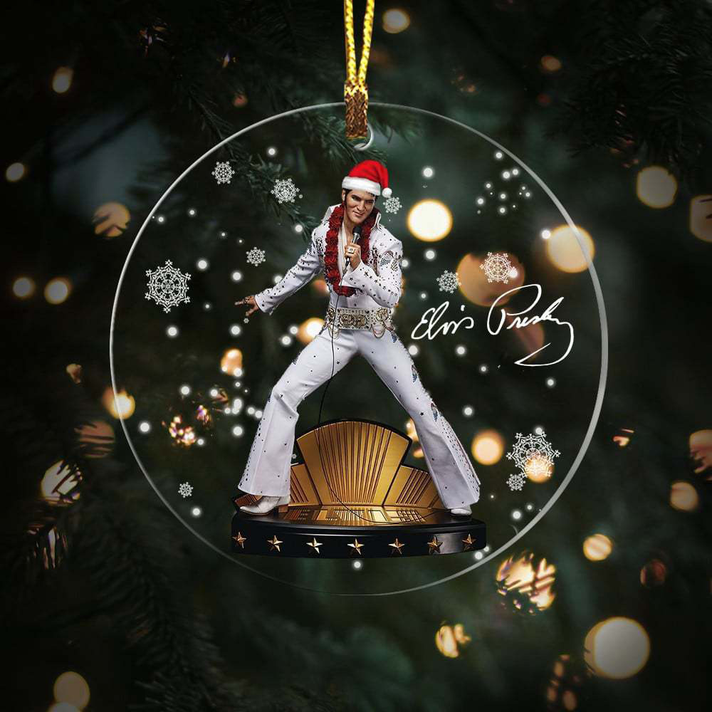Elvis Presley Clear 1-Sided Acrylic Ornament  - Gift for Christmas Day