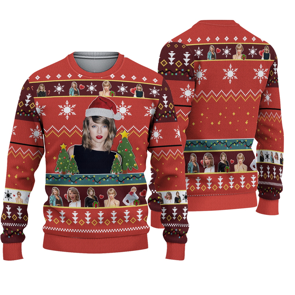 Get Festive with Taylor Swift Ugly Christmas Sweater – Perfect Holiday Gift!