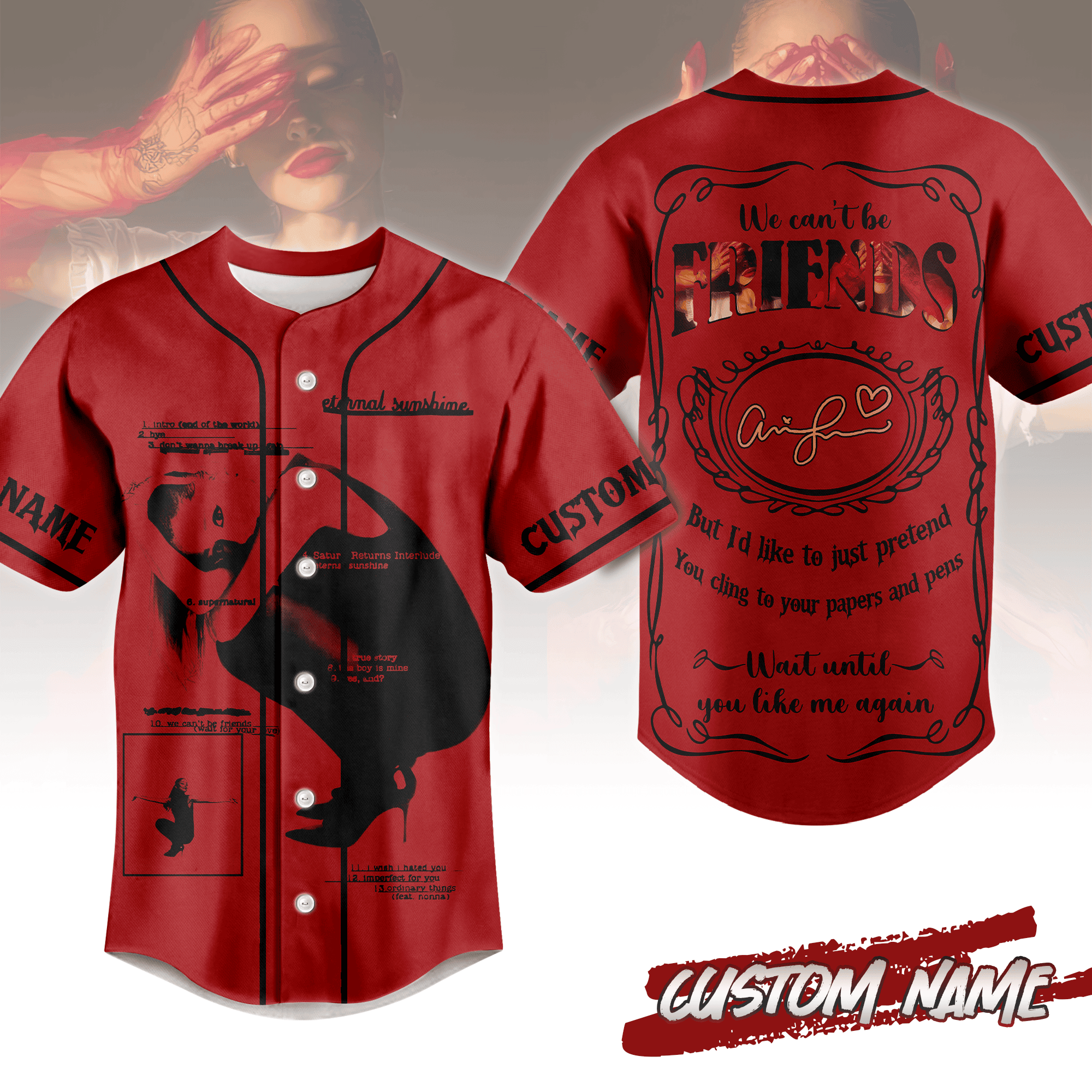 Ariana Grande Baseball Jersey For Men Women And Kids Gift