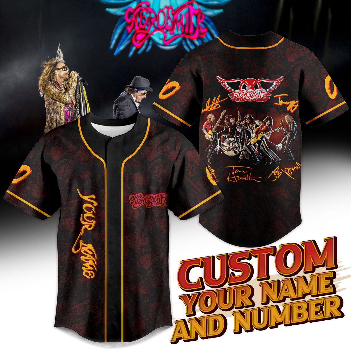 Aerosmith Baseball Jersey For Men Women And Kids Gift