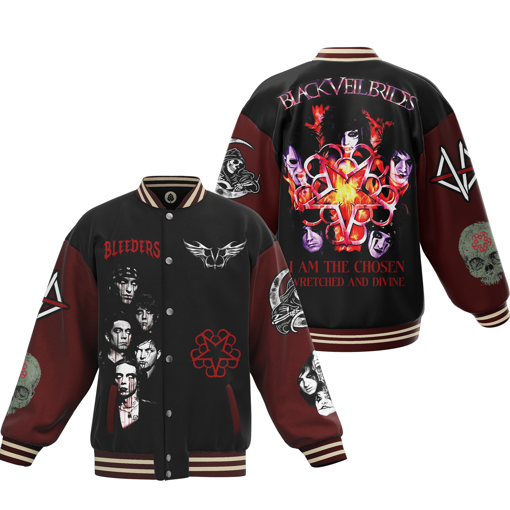 Black Veil Brides New Premium Baseball Jacket Gift For Fan