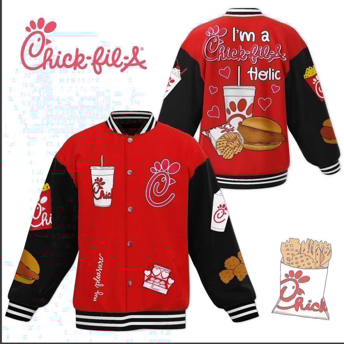 Chick-fil-a New Premium Baseball Jacket Gift For Fan