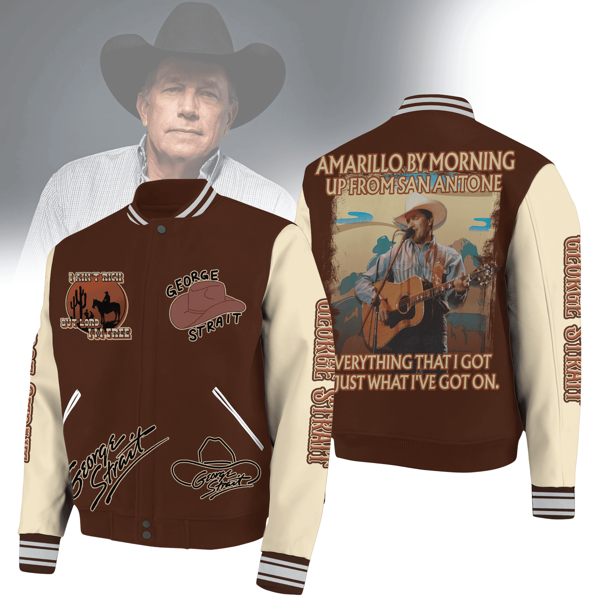 George Strait New Premium Baseball Jacket Gift For Fan