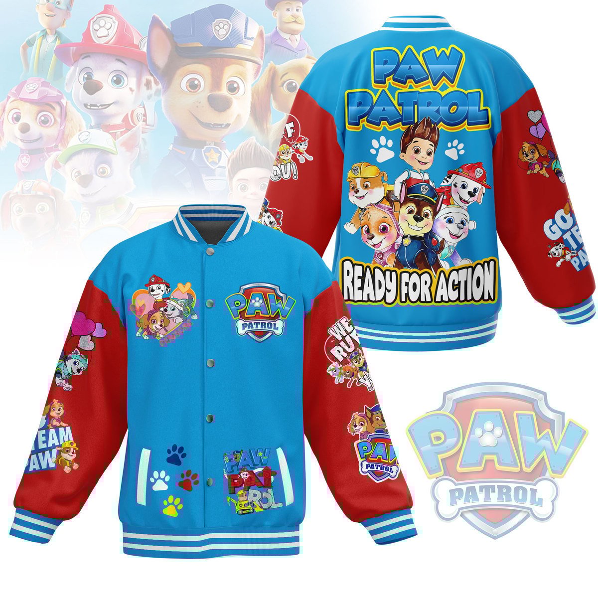 Paw Patrol New Premium Baseball Jacket Gift For Fan