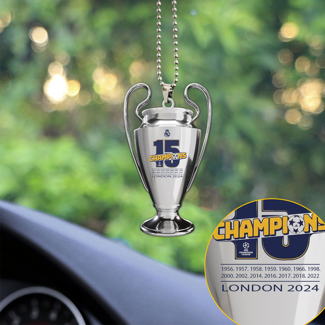 Real Madrid CF Custom Shape-sided Acrylic Car Ornament
