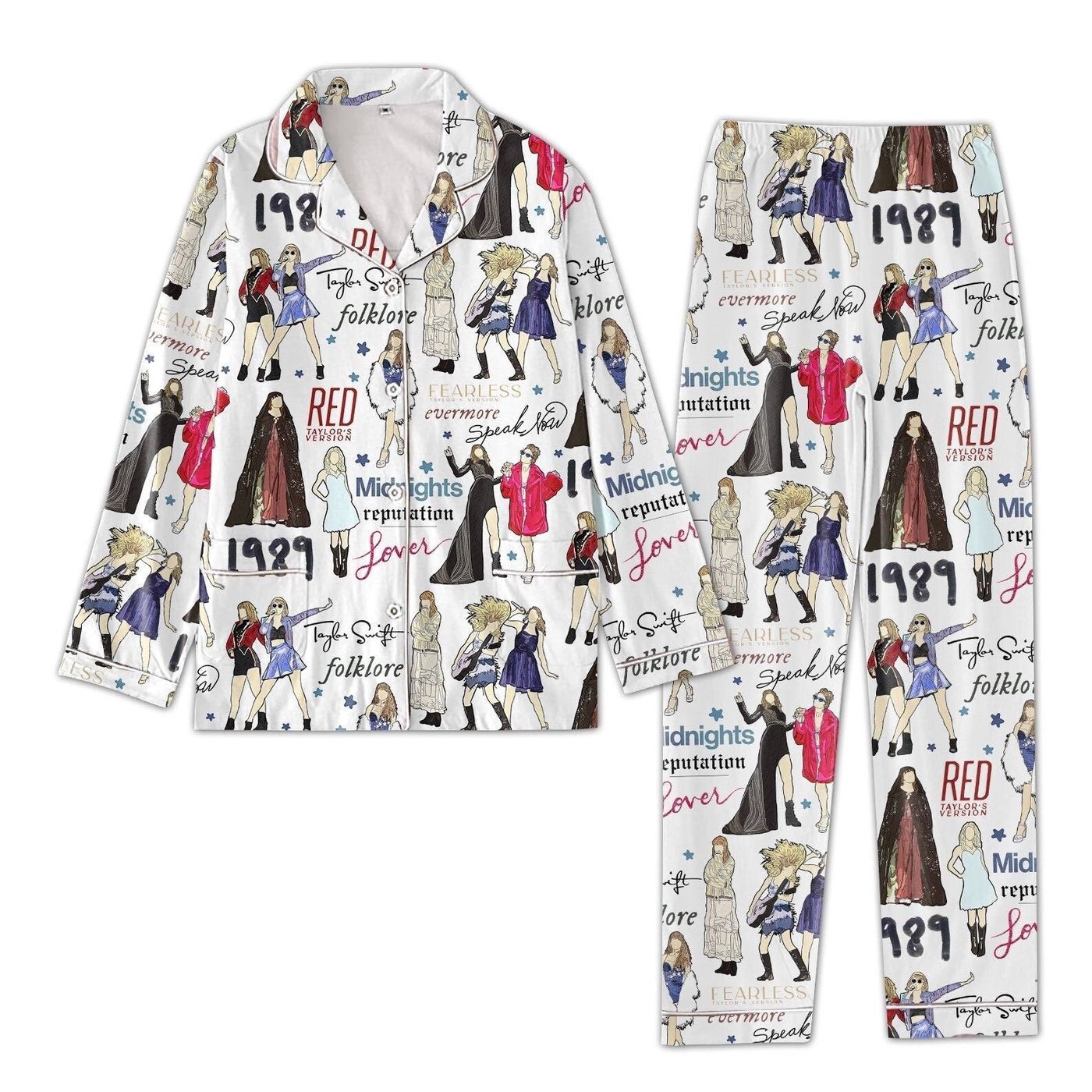 1989 Taylor s Pajamas Set: Party-Perfect Taylor Version PJs for the Ultimate Taylor Eras Tour Experience