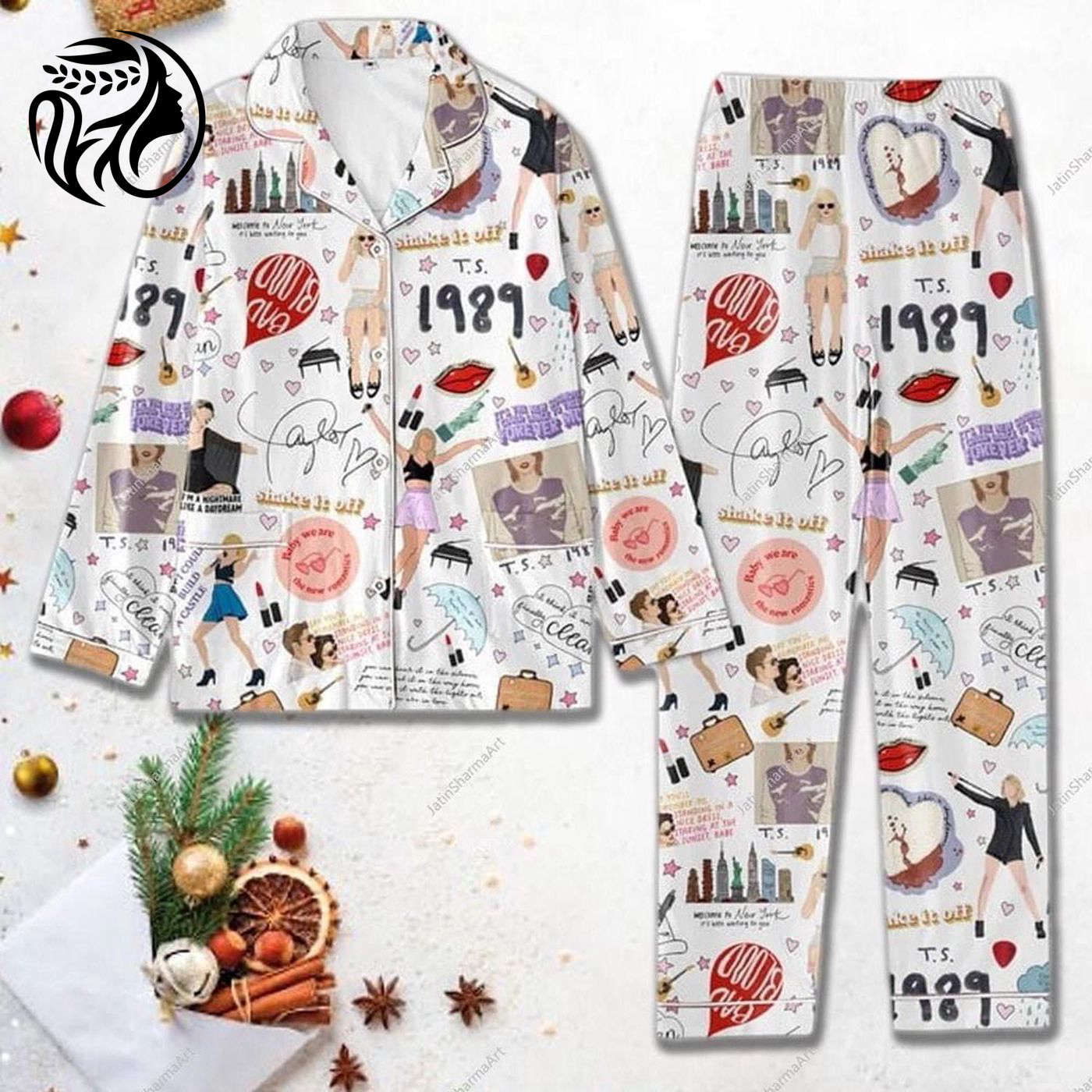 Taylor s Women Pajamas Set: Vintage 1989 Style & Taylor Eras Tour – TS Thick Pajamas Set