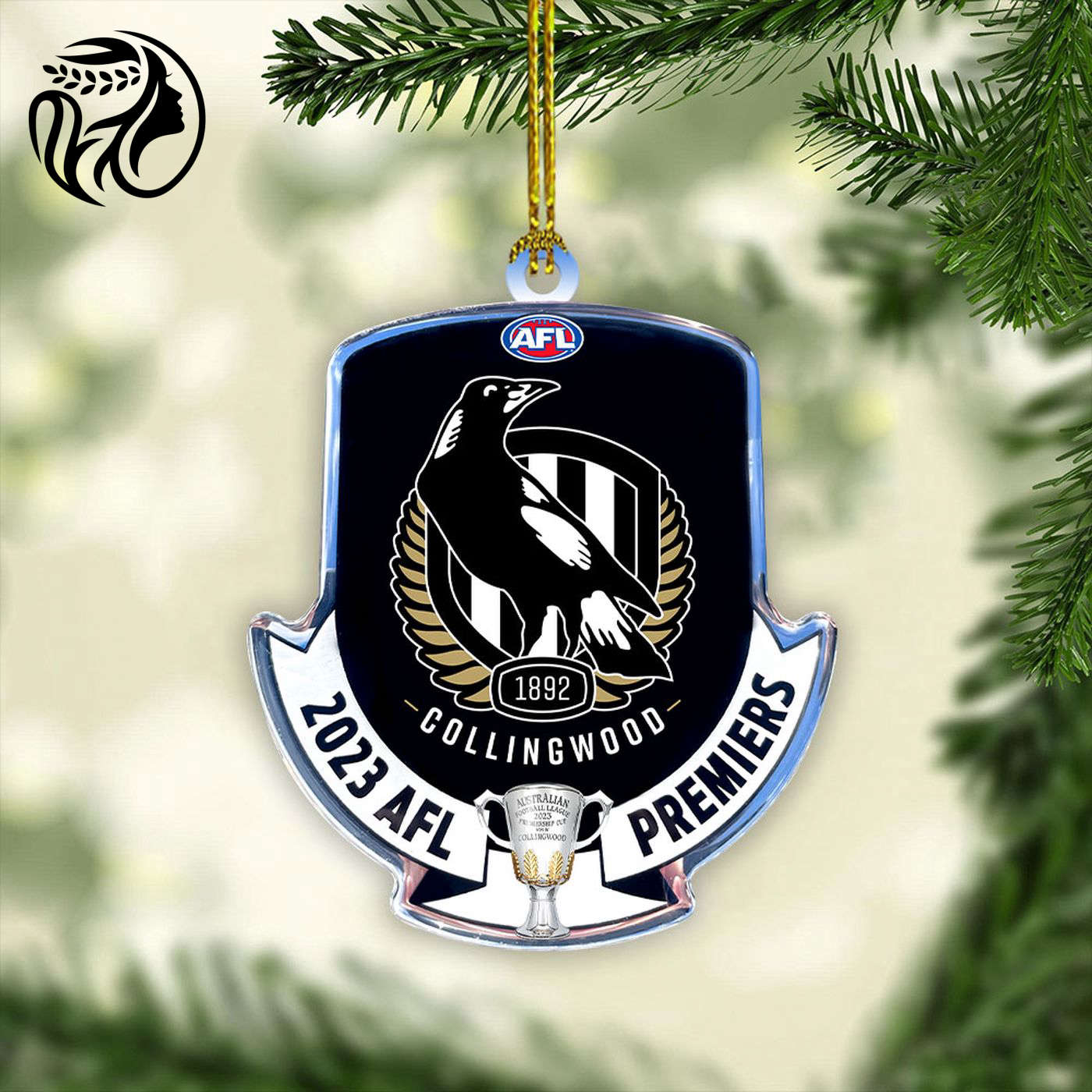 2023 AFL Premiers Collingwood FC 2-Side Printed Ornament Gift