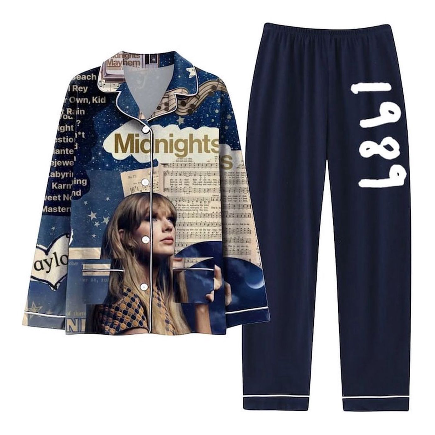 2023 Taylor Pants Set Pajamas: Party-Ready & Inspired by Taylor Eras & 1989 Swjfti