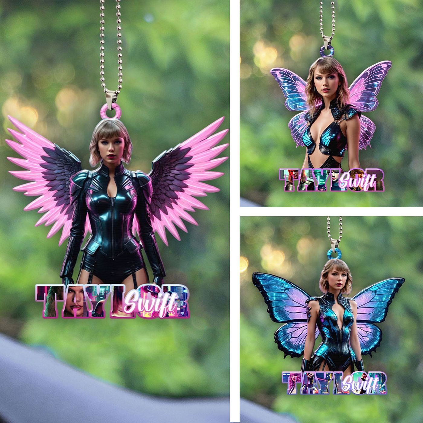 3PCS Taylor Swift Custom Shape 1-sided Acrylic Car Ornament Gift