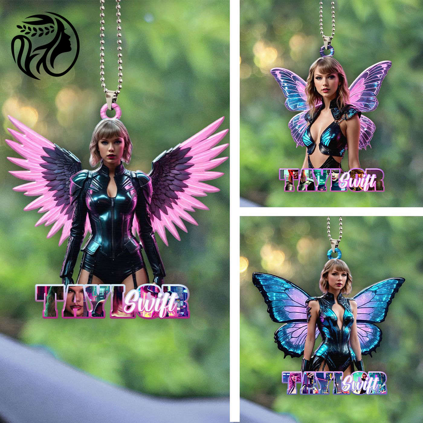 3PCS Taylor Swift Custom Shape 1-sided Acrylic Car Ornament Gift