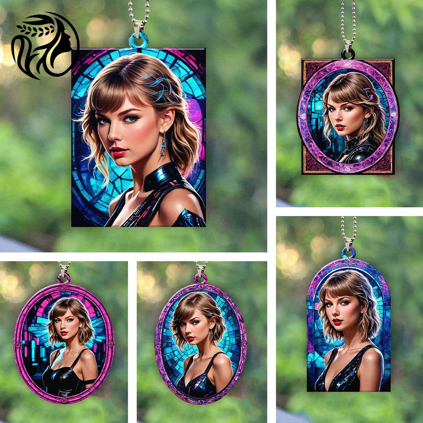 5PCS Taylor Swift Custom Shape 1-sided Acrylic Car Ornament Gift