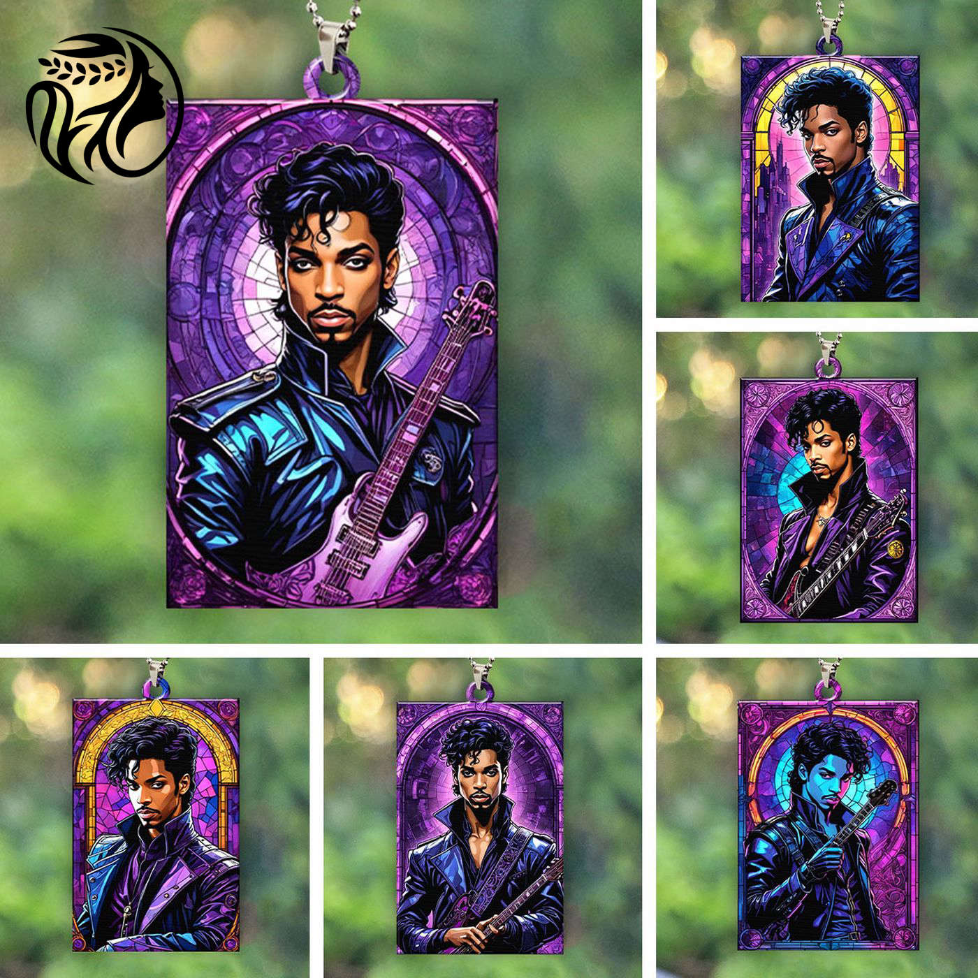 6PCS Prince Custom Shape 1-sided Acrylic Car Ornament Gift