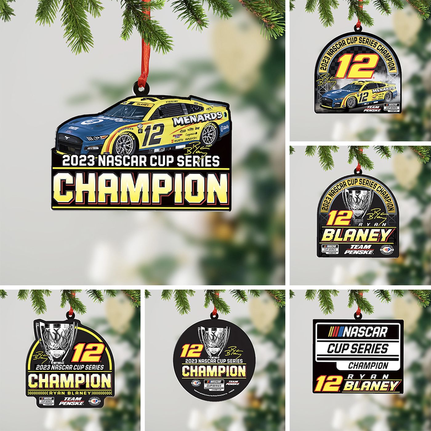 6pcs Ryan Blaney x Team Penske Custom Shape 1-sided Acrylic Ornament Gift