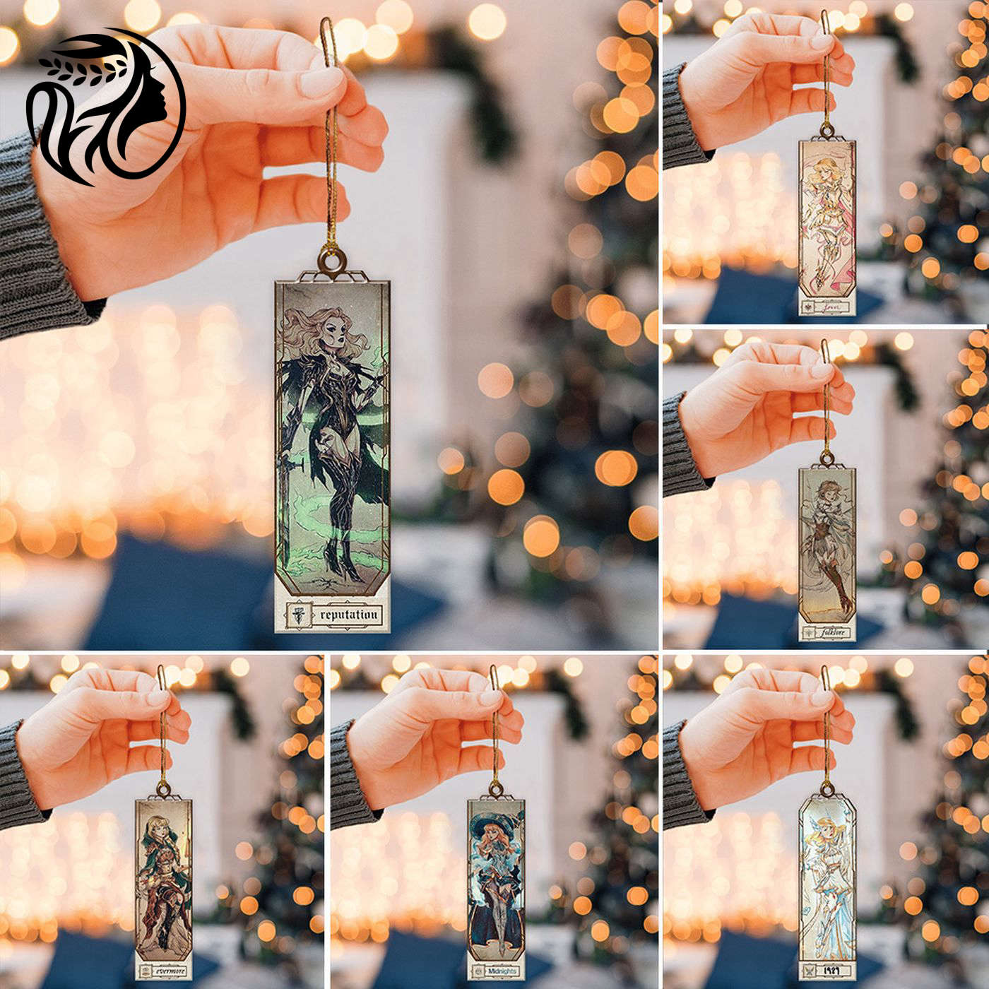 6PCS Taylor Swift 2-Side Printed Acrylic Ornament Set Gift
