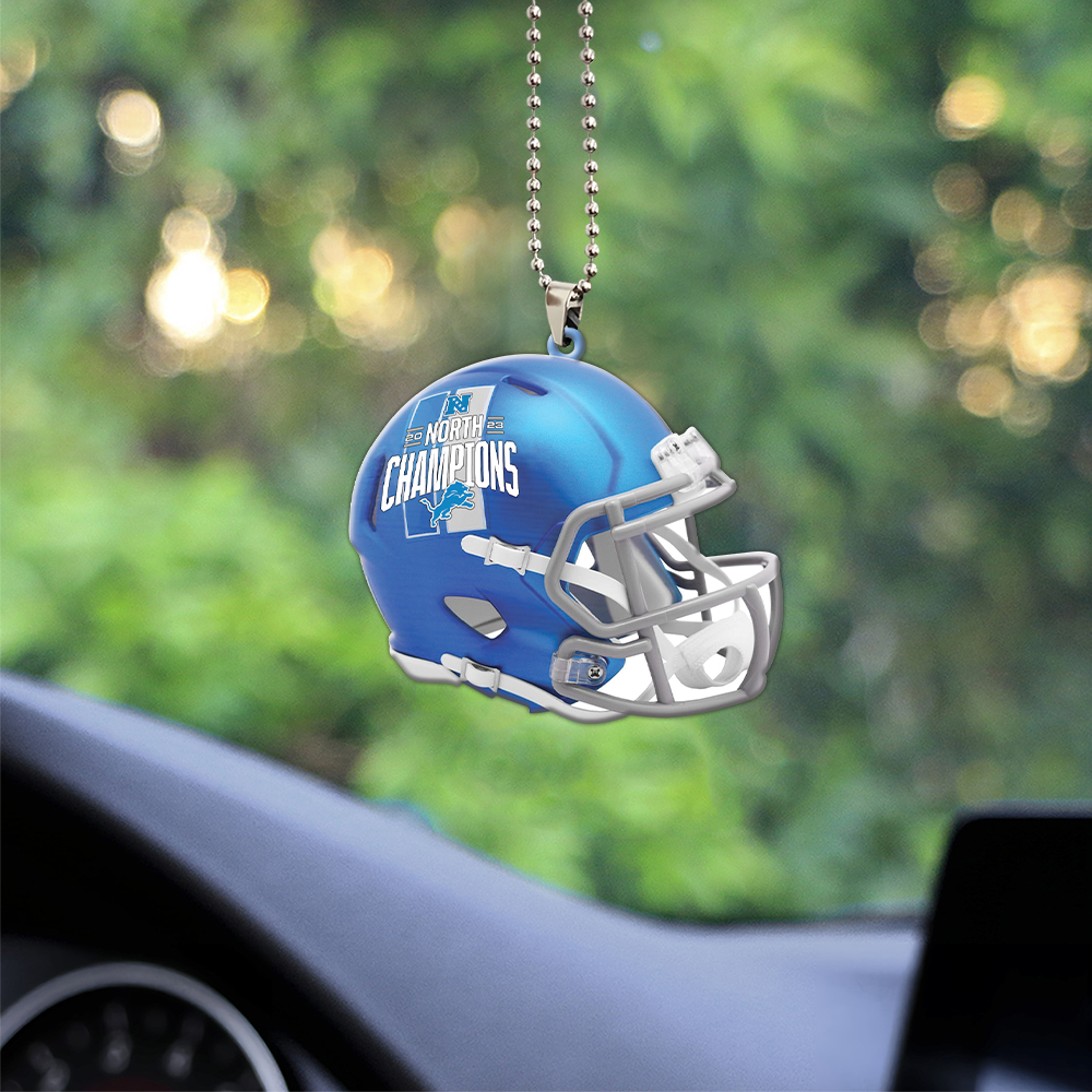 Detroit Lions Custom shape-sided Acrylic Car Ornament Gift