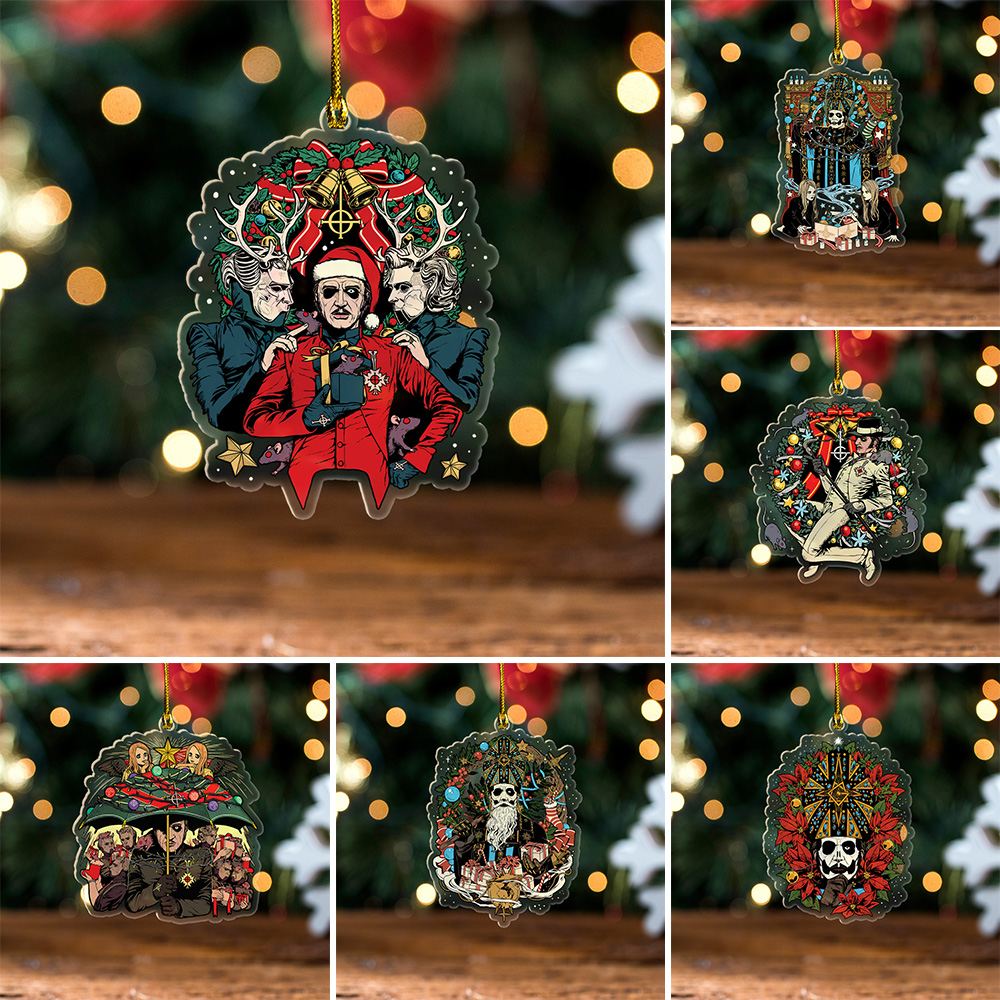 6PCS Ghost Band Custom Shape Clear-sided Acrylic Ornament