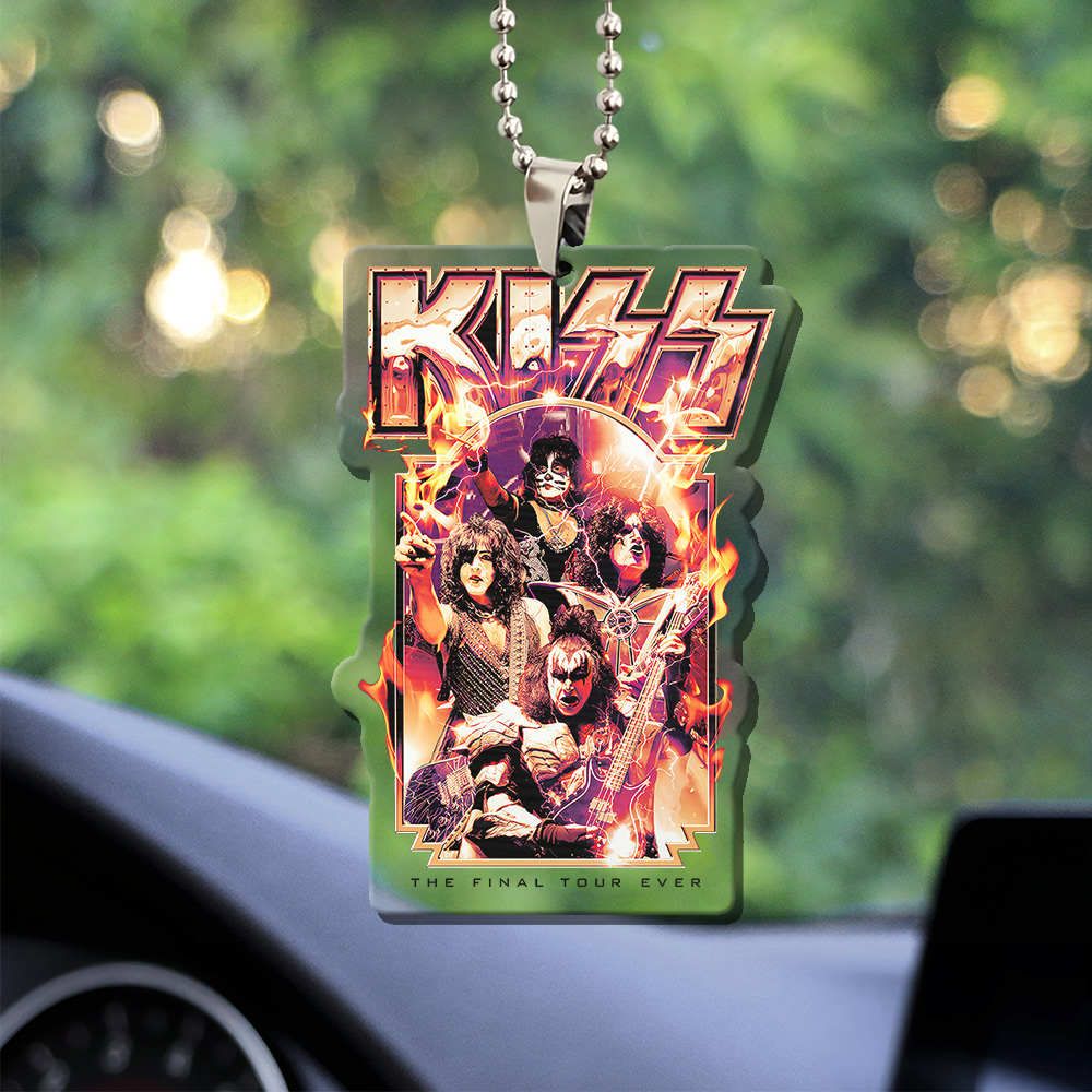 Kiss Band Custom shape Clear-sided Acrylic Car Ornament Gift