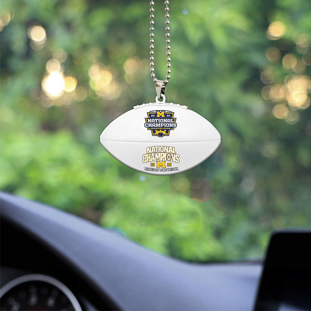 Michigan Wolverines Football Custom Shape-sided Acrylic Car Ornament