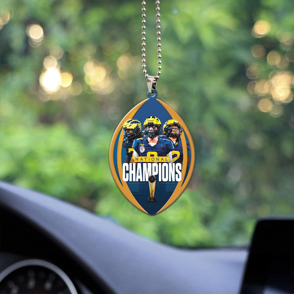 Michigan Wolverines Football Custom Shape-sided Acrylic Car Ornament