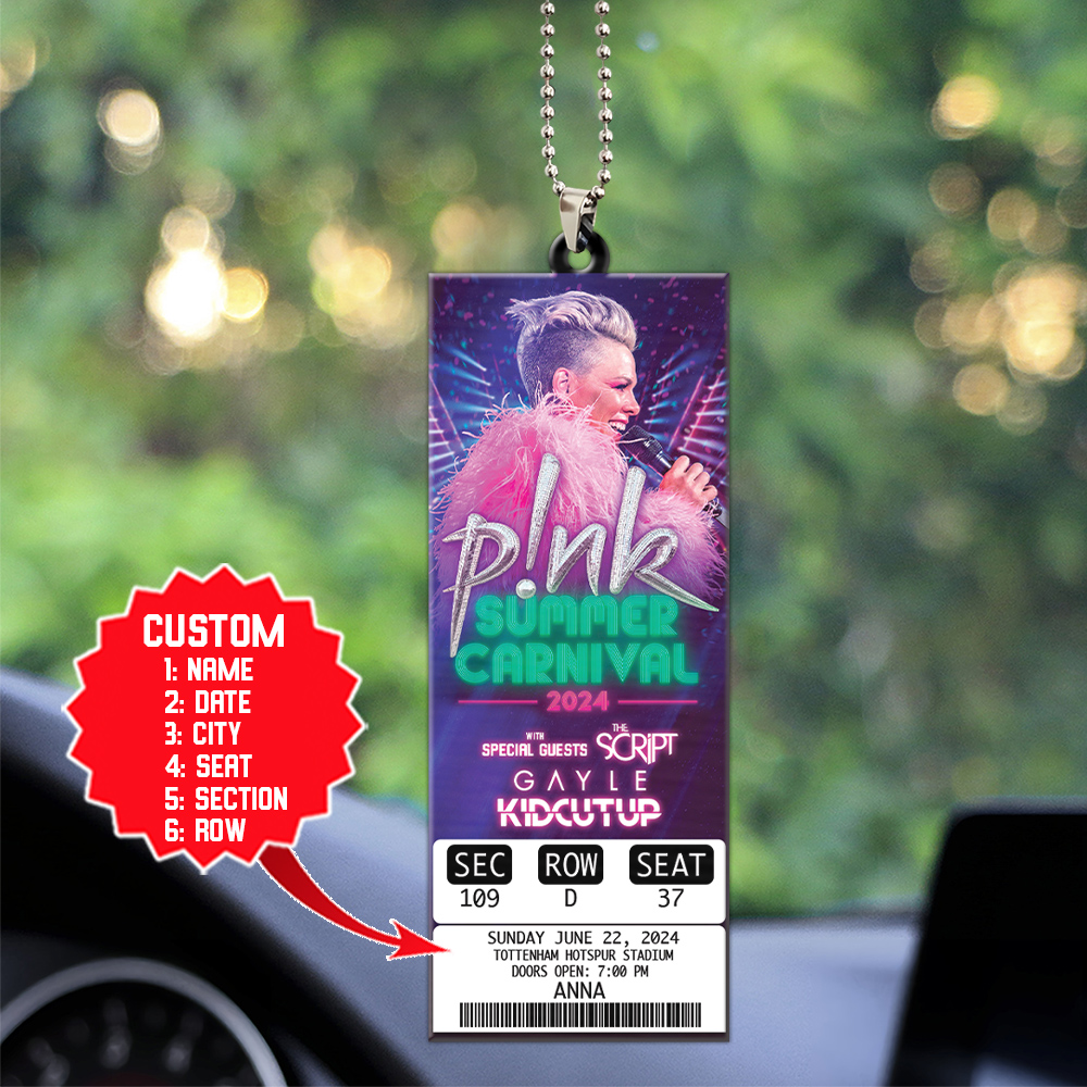 Personalized P!nk Custom Shape-sided Acrylic Car Ornament