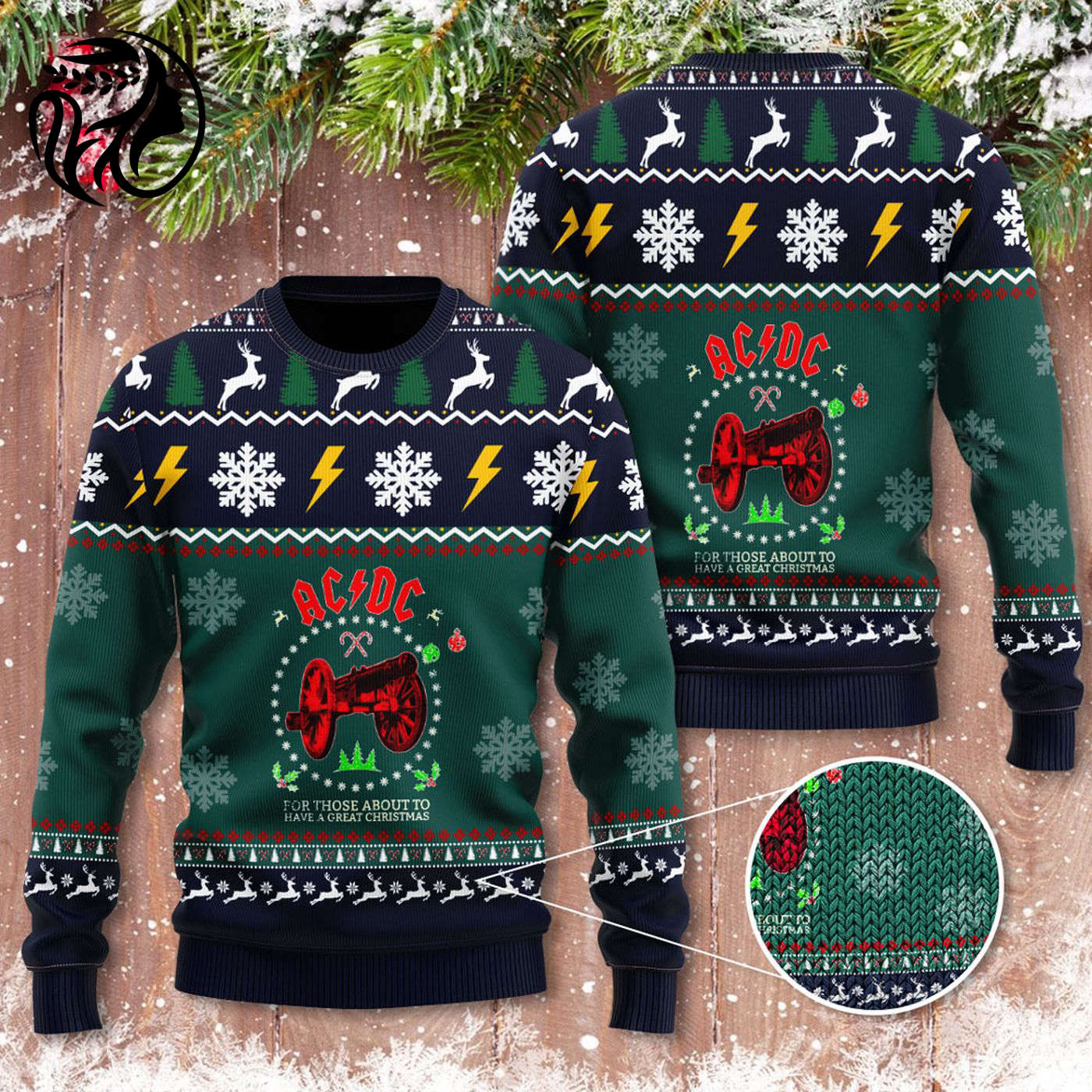AC/DC 3D Ugly Sweater Gift – Gift for Men Women Christmas Day