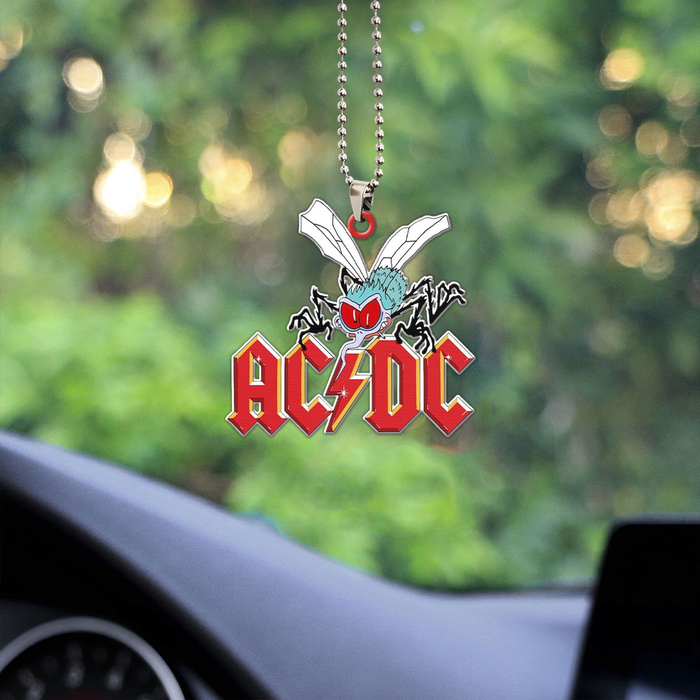 AC/DC Custom Shape-sided Acrylic Car Ornament