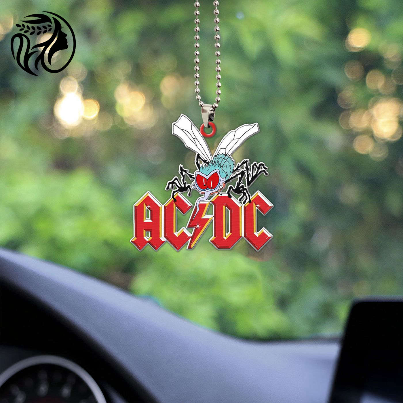 AC/DC Custom Shape-sided Acrylic Car Ornament