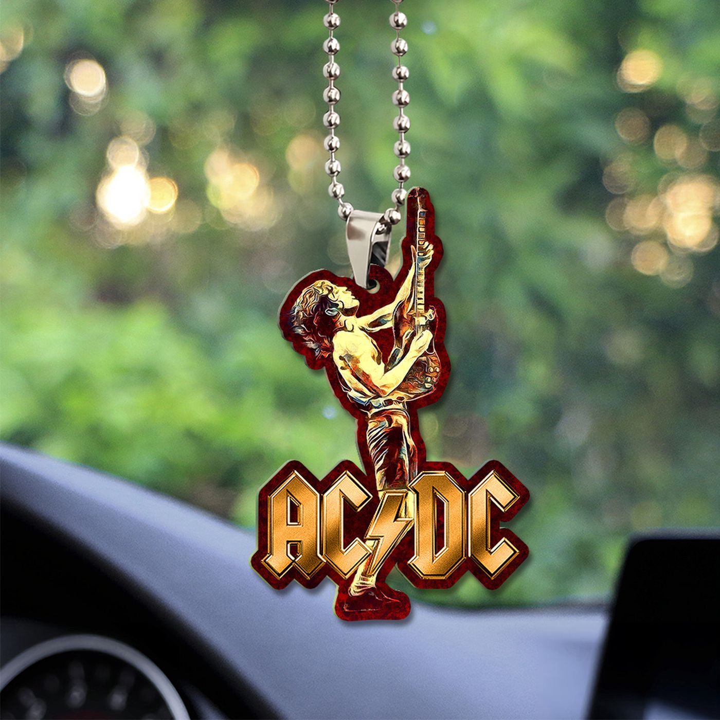 AC/DC Custom Shape 2-sided Acrylic Car Ornament Gift