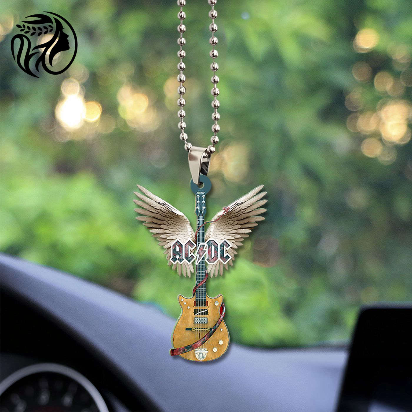 AC/DC Custom Shape-sided Acrylic Car Ornament