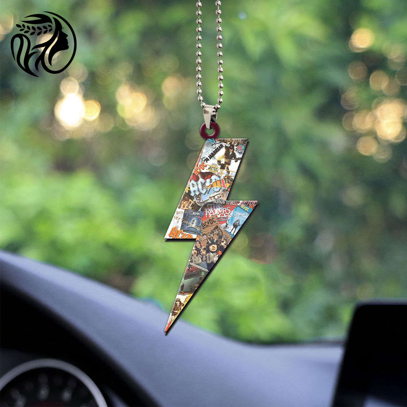 AC/DC Custom Shape-sided Acrylic Car Ornament