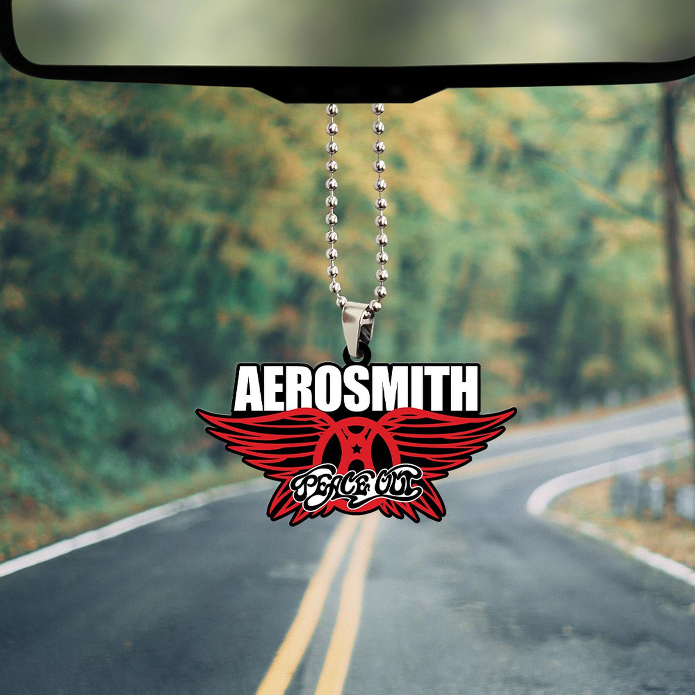 Aerosmith Custom shape-sided Acrylic Car Ornament Gift Aerosmith Custom shape-sided Acrylic Car Ornament Gift