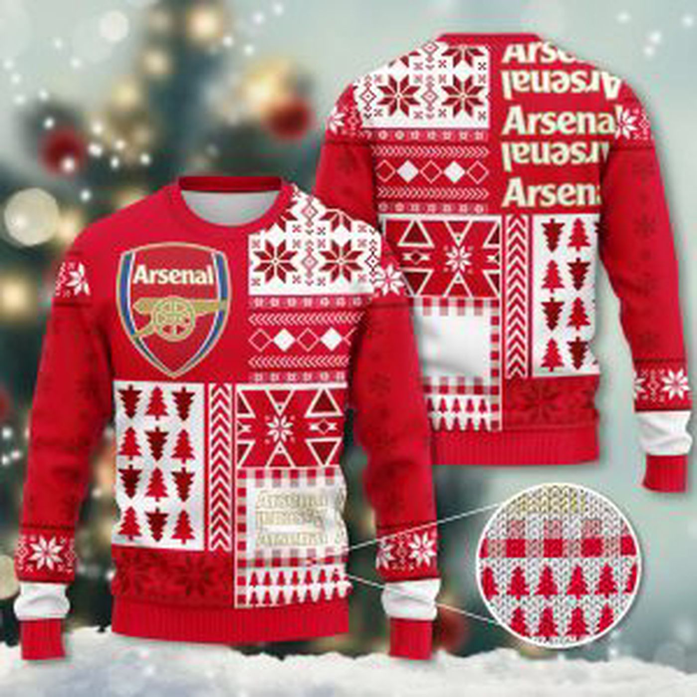 Arsenal 3D Ugly Sweater  – Gift for Women –  – Gift for Women for Men Women Christmas Day