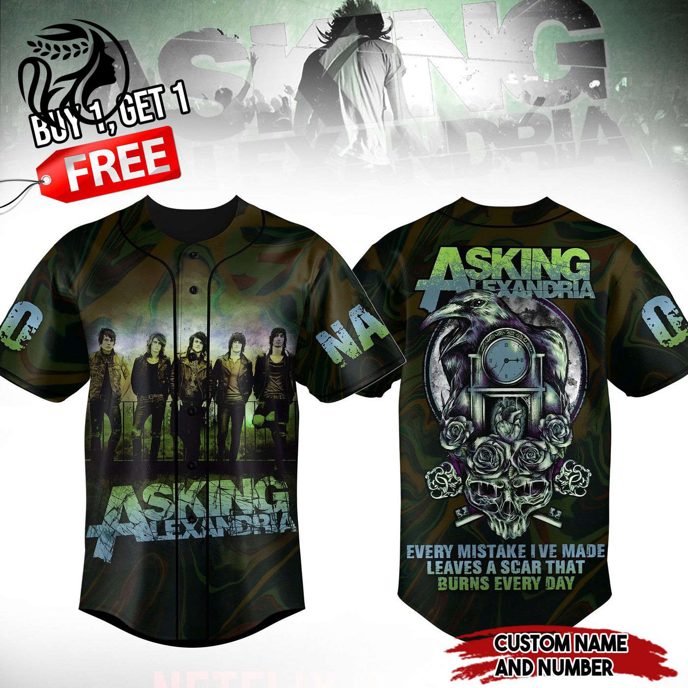 Asking Alexandria Baseball Jersey For Men Women And Kids Gift